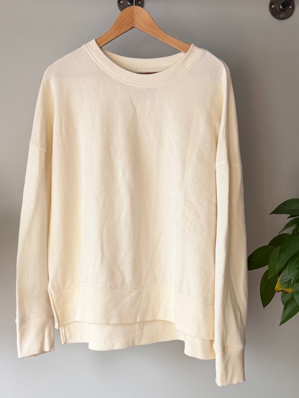 TIME and TRU Tunic Sweatshirt High Low Hem Long Sleeve Women's Large